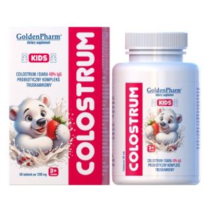 Colostrum Kids Dla Dzieci Truskawkowe Cukierki Siara 40%IGG Probiotyk 60szt
