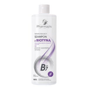 Szampon wzmacniający z Biotyną, z ekstraktem skrzypu polnego i konopi – PHARMAZIS – 400ml