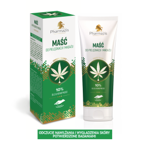 Maść do pielęgnacji i masażu (10% oleju konopnego) – PHARMAZIS – konopie polskie – 222ml