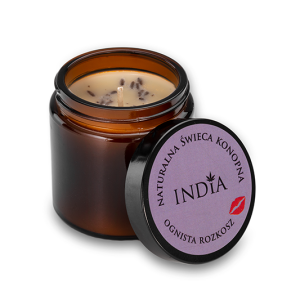 Świeca konopna „Ognista rozkosz” INDIA 90 g