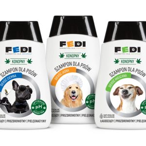 FEDI KONOPNY SZAMPON DLA PSÓW – sierść ciemna – 300ml