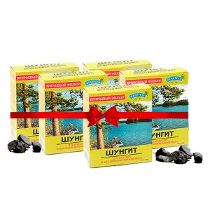 ZESTAW  5  szt. ORGINALNY SZUNGIT Z KARELII FILTR DO WODY AKTYWATOR