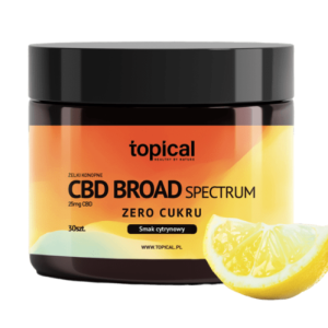 Żelki CBD 750 mg Broad Spectrum o smaku cytrynowym  – BEZ CUKRU – Topical