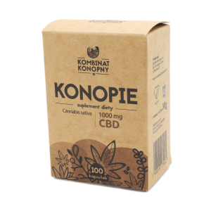 Konopie w kapsułkach – Kombinat Konopny –  100 x 10 mg CBD