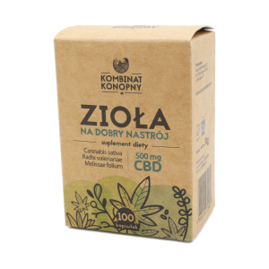 Zioła na dobry nastrój – Kombinat Konopny –  100 kapsułek, 500mg CBD