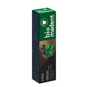 Konopna wybielająca pasta  do zębów z węglem drzewnym – BioMadent 100 ml