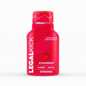 Shot konopny Legal Kick STRAWBERRY truskawkowy STRONG+ 100 ml