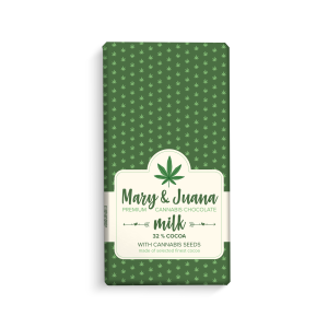 Czekolada mleczna Mary&Juana z łuskanym ziarnem konopi 80g – EUPHORIA