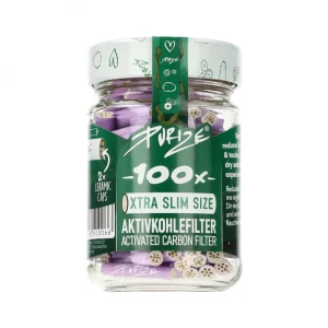 Filtry węglowe Purize XTRA Slim Lilac – śr. 6 mm – 100 szt.