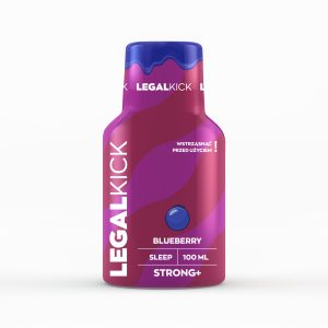 Shot konopny Legal Kick Blueberry jagodowy  STRONG+ 100 ml