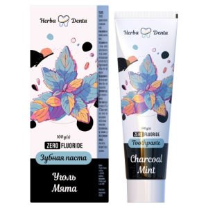 Pasta do zębów bez fluoru Wybielająca Węgiel aktywny Mięta Herba Denta 100g