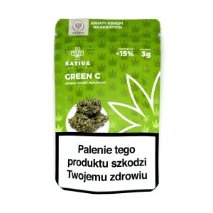 CBD Kwiaty Konopi „GREEN C” 3 g