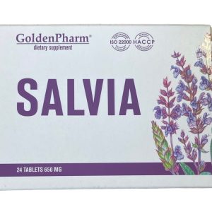 SZAŁWIA Z MENTOLEM I LUKRECJĄ 650 mg BÓL GARDŁA ZAPALENIE JAMY USTNEJ 24 tab