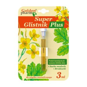 Płyn Super Glistnik Plus Jaskółcze Ziele na Modzele Kurzajki Brodawki 3ml