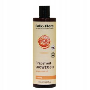 Tonizujący żel pod prysznic „Grejpfrut” Folk&Flora 400ml