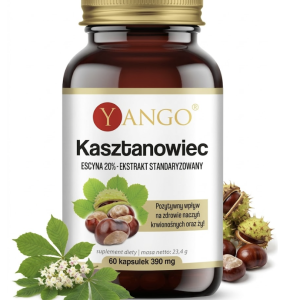 Kasztanowiec – ekstrakt – 20% escyny – 60 kaps.