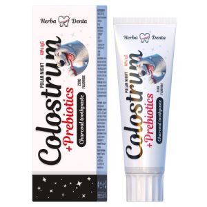 Pasta wybielająca do zębów bez fluoru COLOSTRUM YOGURTENE Noc Polarna 100g