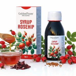 SYROP Z DZIKIEJ RÓŻY WITAMINA C KWAS ASKORBINOWY ODPORNOŚĆ 100 ml