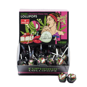 Lizak konopny – Z gumą 25g – KONOPI I SERNIKA TRUSKAWKOWEGO EUPHORIA