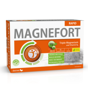 MAGNEFORT Rapid Potrójny Magnez Witamina B6 30 ampułek po 15ml