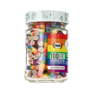 Filtry węglowe Purize XTRA Slim RAINBOW – śr. 6 mm – 100 szt.