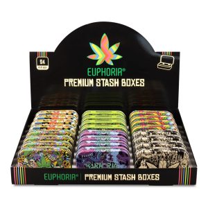 Pudełka metalowe na susz Euphoria Box – opakowanie zbiorcze 24 szt.