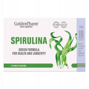 Spirulina Detoks Trawienie Odporność Naturalne Algi Golden Pharm 60 tab.