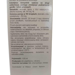 CHLOROFILIPT PŁYN EKSTRAKT CHLOROFILU EUKALIPTUSA 100 ml