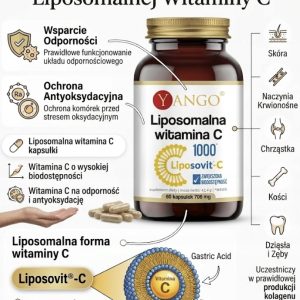 YANGO Liposomalna witamina C 1000 mg, 60 kapsułek