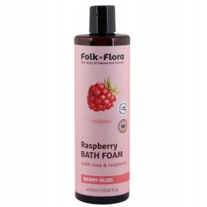 Malinowa rozkosz pianka do kąpieli „Malina” Folk&Flora 400ml