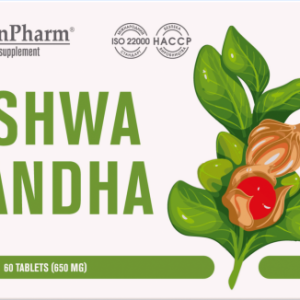 Ashwagandha Adaptogen Stres Sen Pamięć Relaks Golden Pharm 60 tab. 650 mg
