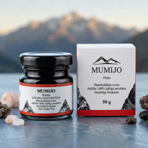Mumio Oczyszczone(Shilajit)Naturalna Pasta z Humusem