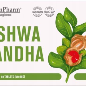 Ashwagandha Adaptogen Stres Sen Pamięć Relaks Golden Pharm 60 tab. 650 mg