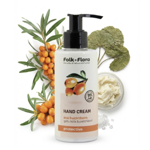 Ochronny krem do rąk Olej z Rokitnika Gotu Kola Pantenol Folk&Flora 150ml